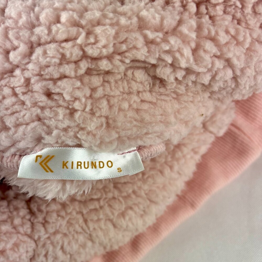 Kirundo Sherpa Fleece Quarter Zip Pullover - Cozy Blush Pink - Size M - Picture 8 of 10